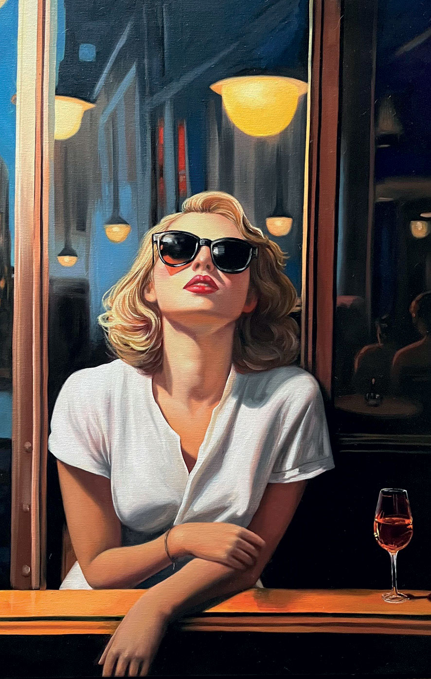 Blondie Hopper Manhattan - 80 x 80 cm (détail)